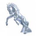 Hood Ornament Fighting Stallion Chrome Plated Crafted in Fine Detail Includes Universal Two Stud Installation Kit
